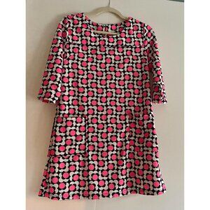 Mod Minidress, Size S, 1960s-Style Pink Flower Power Dress, Vintage 90s-Does-60s